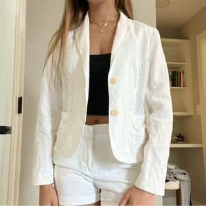 VINTAGE RALPH LAUREN White Linen Blazer